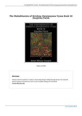 Get Kindle # the Mahabharata of Krishna-Dwaipayana Vyasa Book