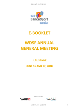 E-Booklet Wdsf Annual General Meeting