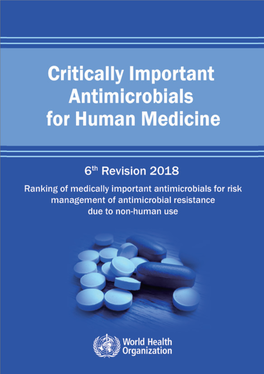 Critically Important Antimicrobials for Human Medicine, 6Th Revision