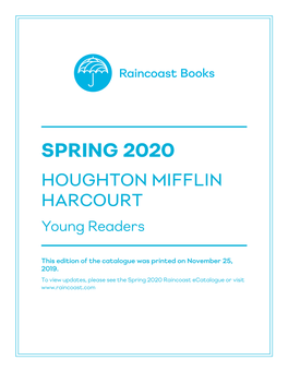 Spring 2020 Young Readers