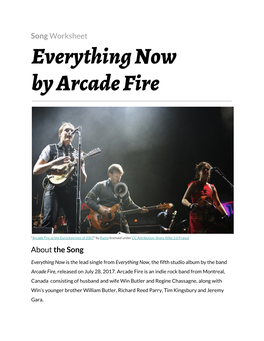 Everything Now by Arcade Fire