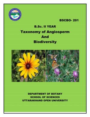 Taxonomy of Angiosperm and Biodiversity