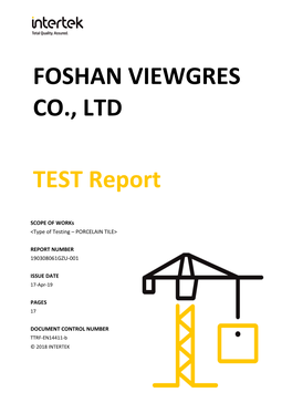 FOSHAN VIEWGRES CO., LTD TEST Report