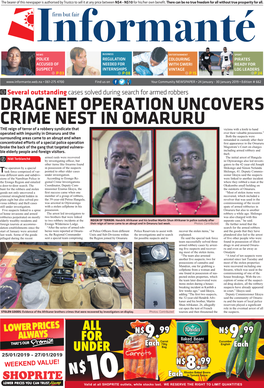 Dragnet Operation Uncovers Crime Nest in Omaruru
