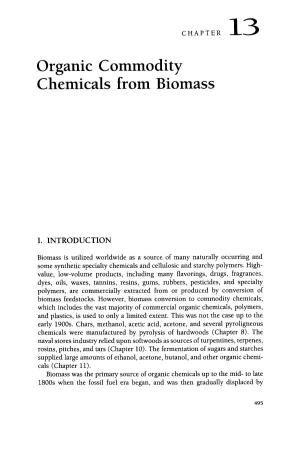 Organic Commodity Chemicals from Biomass