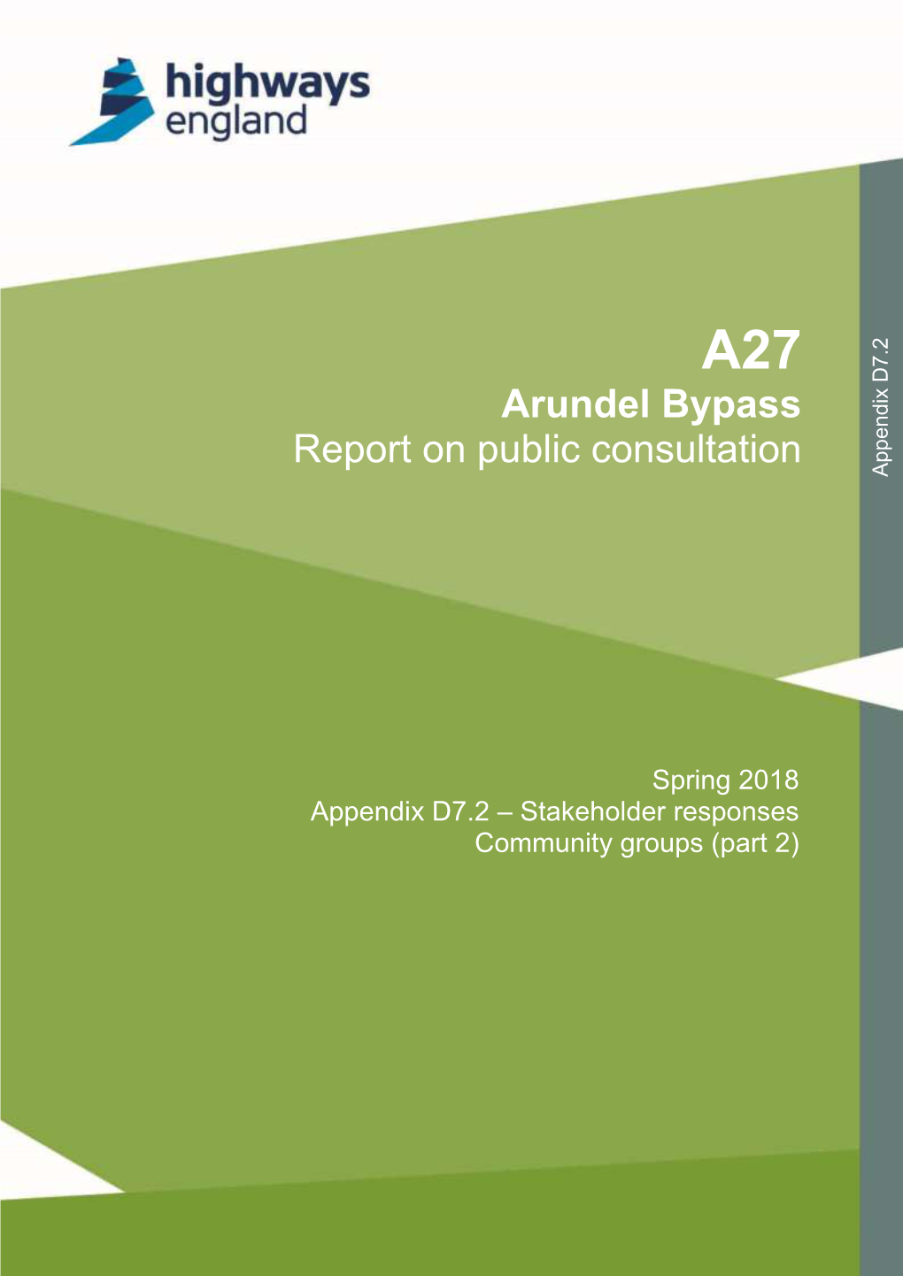 A27 Arundel Bypass Consultation Response