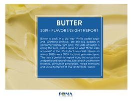 Butter 2019 • Flavor Insight Report