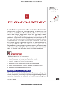 8 Indian National Movement