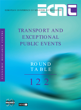 ECMT Round Tables : Transport and Exceptional Public Events