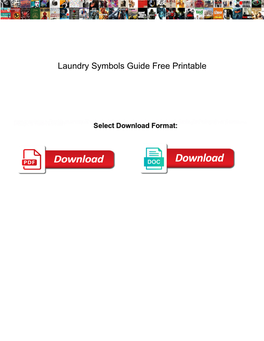 Laundry Symbols Guide Free Printable