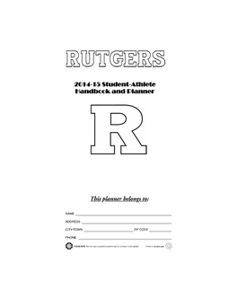 2014-15 Student-Athlete Handbook and Planner