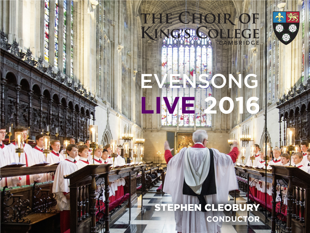 Choir of King’S College, Cambridge 2 Morning, Communion and Evening Service in G Major, Op