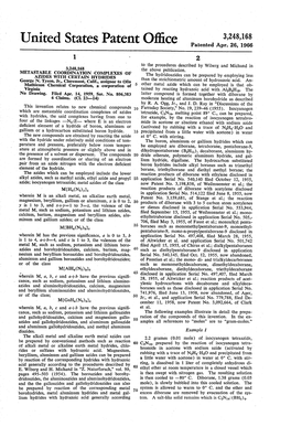 United States Patent Office Patented Apr