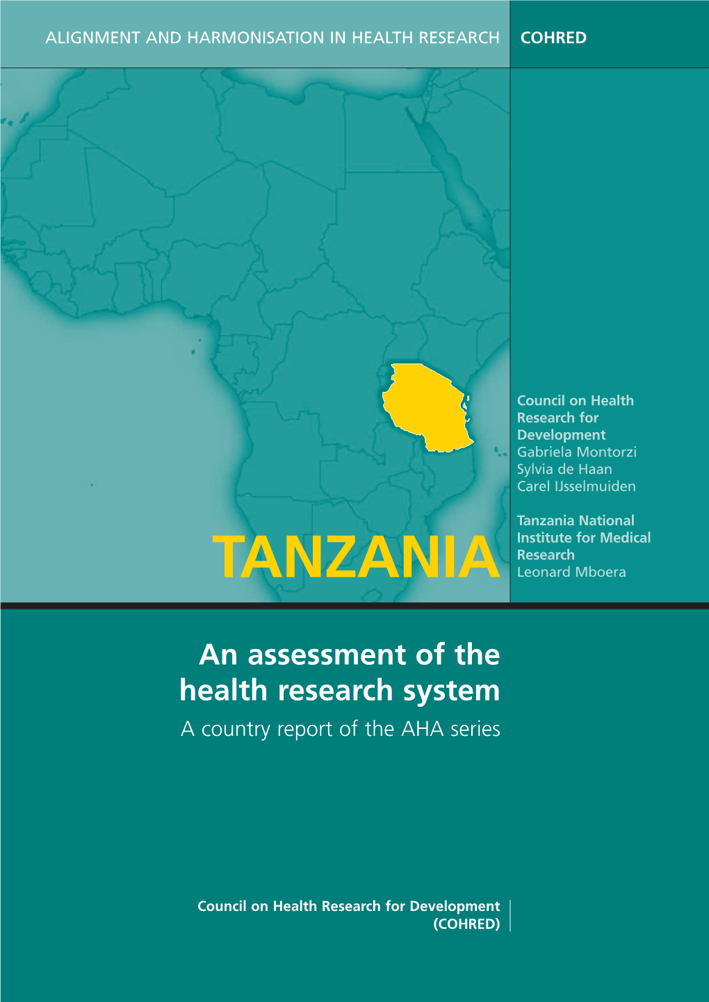 Tanzania National Institute for Medical Research TANZANIA Leonard Mboera