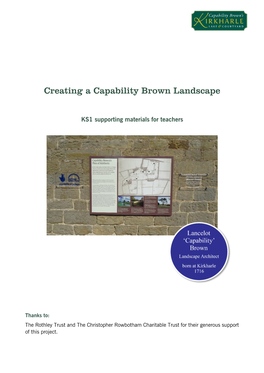 Creating a Capability Brown Landscape