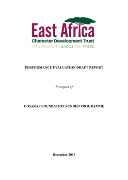 PERFORMANCE EVALUATION DRAFT REPORT in Respect Of