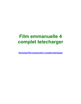 Film Emmanuelle 4 Complet Telecharger