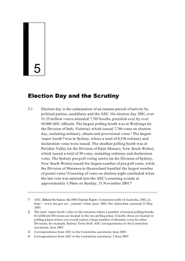 Election Day and the Scrutiny