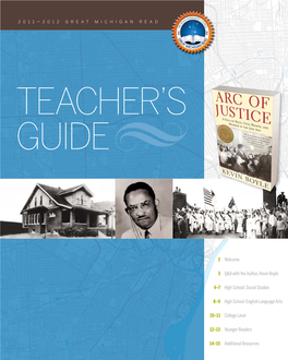 Arc of Justice Teacher's Guide