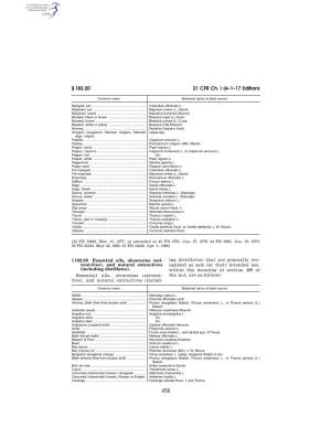 21 CFR Ch. I (4–1–17 Edition) § 182.20