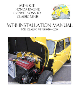 Mt-B Installation Manual for Classic Minis 1959 – 2001