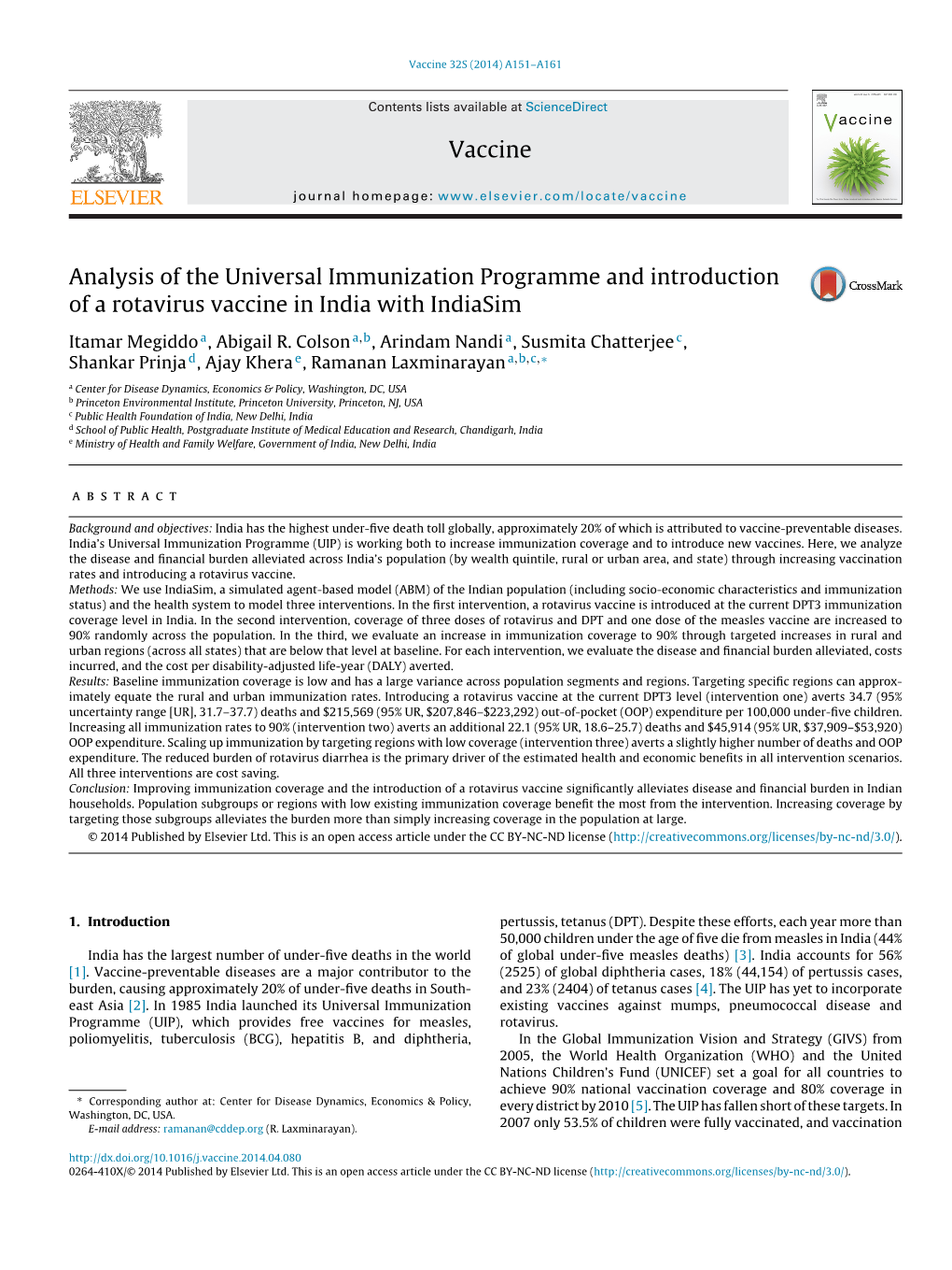 Analysis of the Universal Immunization Programme and Introduction