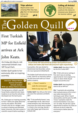 First Turkish MP for Enfield Arrives at Ark John Keats