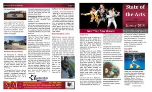 State of the Arts at the Sandusky State Theatre Page 2 January 2016 Newsletter Page 3