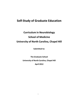 Self-Study of Graduate Education