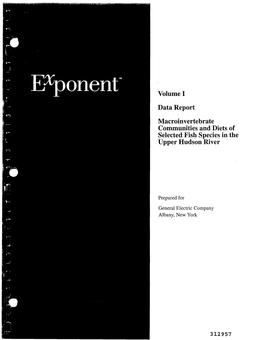 Macroinvertebrate Communities and Diets of Selected Fish Species in Upper Hudson River Volume I