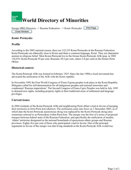 World Directory of Minorities