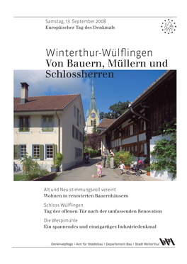 Winterthur-Wülflingen Von Bauern, Müllern Und Schlossherren