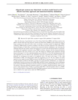 Aligned-Spin Neutron-Star–Black-Hole Waveform Model Based on the Effective-One-Body Approach and Numerical-Relativity Simulations