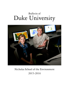 2015-16 Duke University Nicholas School of the Environment Bulletin