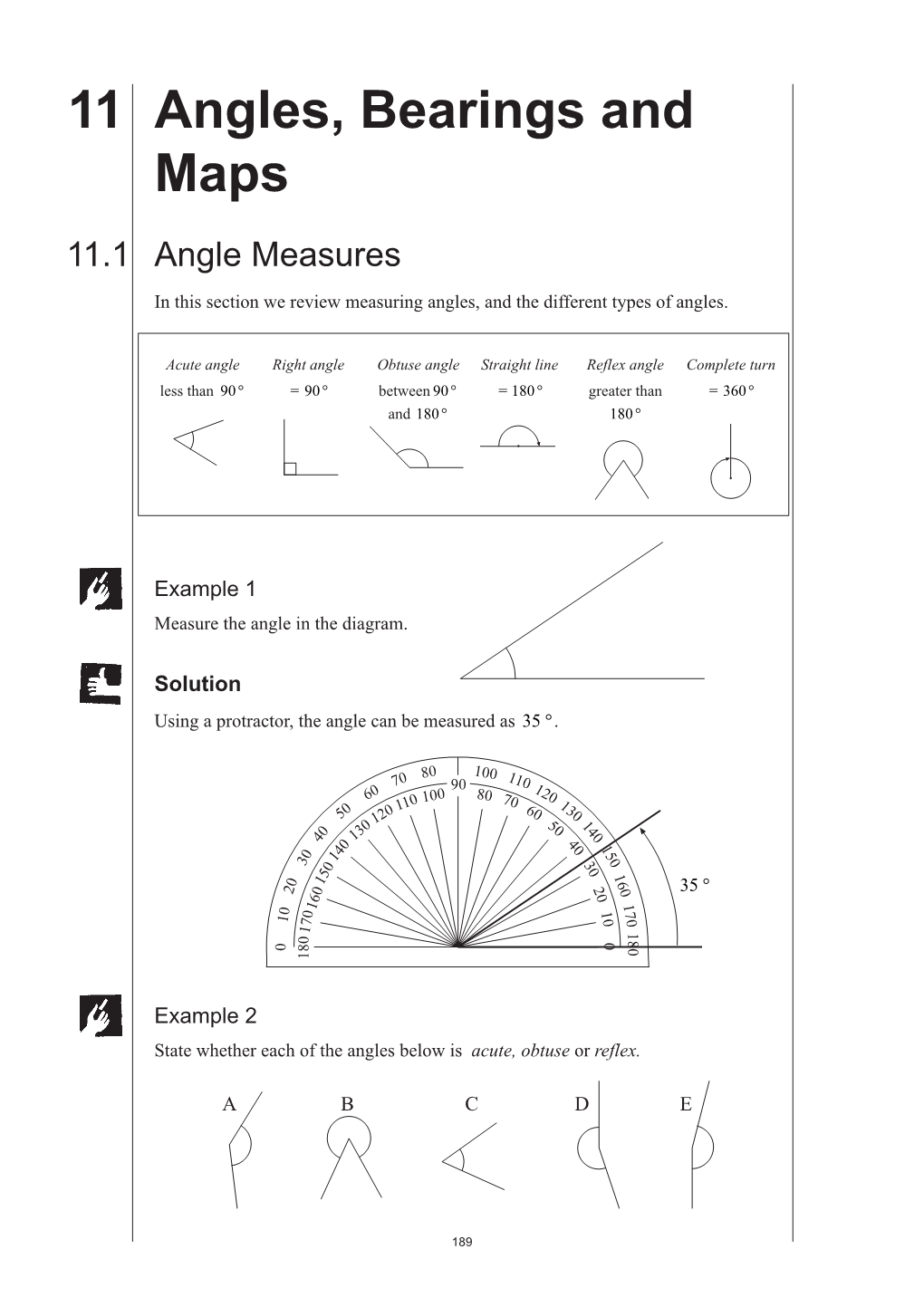11 Angles, Bearings and Maps
