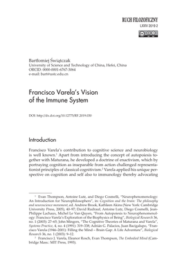 Francisco Varela's Vision of the Immune System