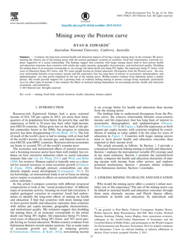 Mining Away the Preston Curve