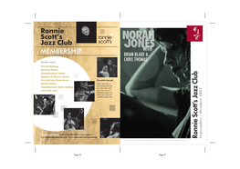 Ronnie Scott's Jazz Club MEMBERSHIP