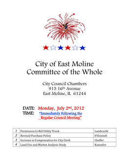 City of East Moline Committee of the Whole