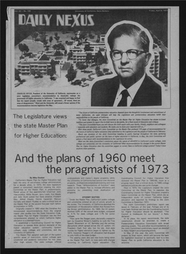 And the Plans of 1960 Meet the Pragmatists of 1973