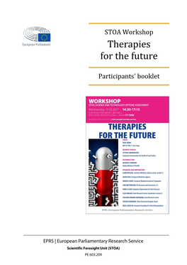 Therapies for the Future Participants' Booklet