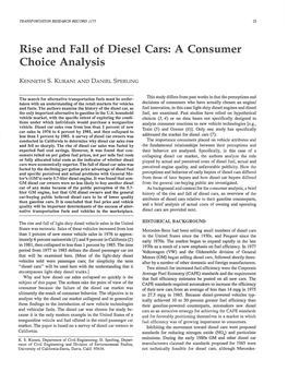 Rise and Fall of Diesel Cars: a Consumer Choice Analysis