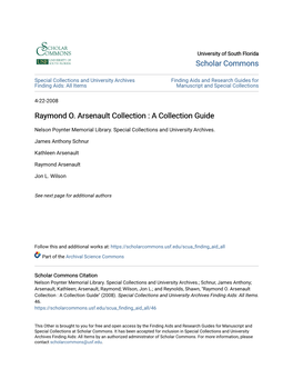 Raymond O. Arsenault Collection : a Collection Guide