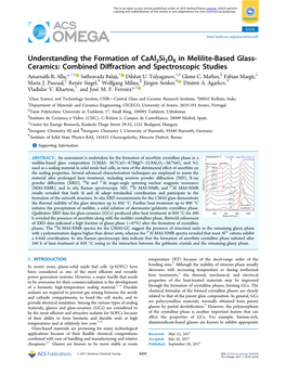 Understanding the Formation of Caal2si2o8 in Melilite-Based Glass-Ceramics: Combined Diffraction and Spectroscopic Studies