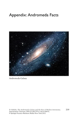 Appendix: Andromeda Facts