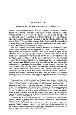 GNOSTIC ELEMENTS in HERMETIC TRADITIONS Islamic
