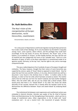 Dr. Ruth Bettina Birn