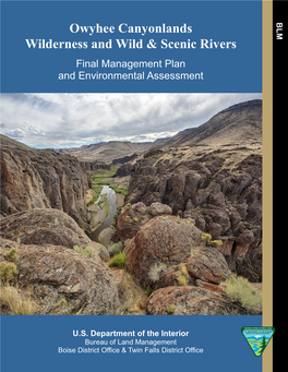 Owyhee Canyonlands Wilderness and Wild & Scenic Rivers