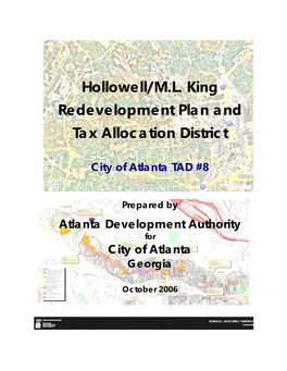 Hollowell/M.L. King Redevelopment Plan and Tax Allocation District