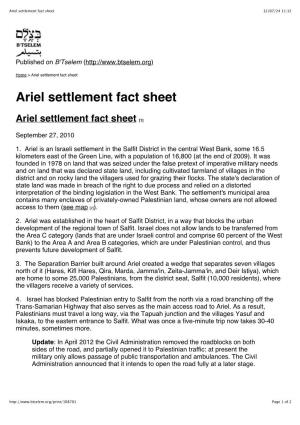 Ariel Settlement Fact Sheet 12/07/24 11:12